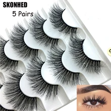 5 пар 6D искусственные норковые волосы Накладные ресницы 7 стилей натуральные длинные висячие ресницы ручной работы бескровные крест-накрест ресницы