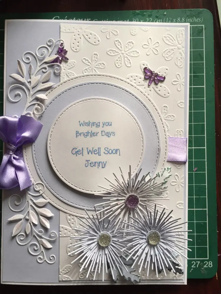 Metal Cutting Dies Scrapbooking Chrysanthemum flower etched Die cuts crafting paper