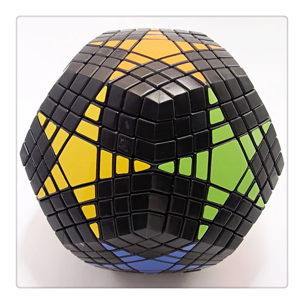 MF8 Teraminx волшебный куб головоломка черный(наклеенный) 7*7 Додекаэдр черный куб магический развивающие игрушки Подарок Идея игры