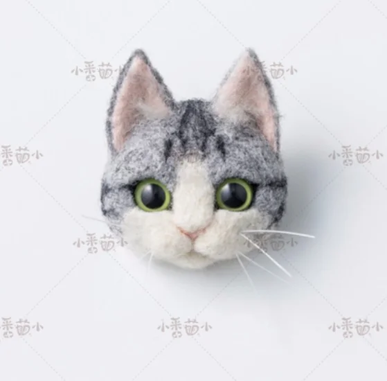Needle Felting Kit Wool Felting Kit Needle Felting Painting Kit 4cm Wool felt poke cat's brooch Garfield cat folding cat wool needlepoint kit wool felt needle felting