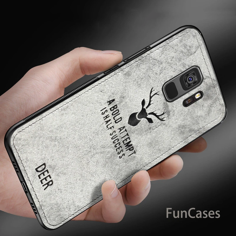 Для samsung Galaxy A6 2018 чехол из ткани с потертостями жесткая задняя крышка для A8 Plus