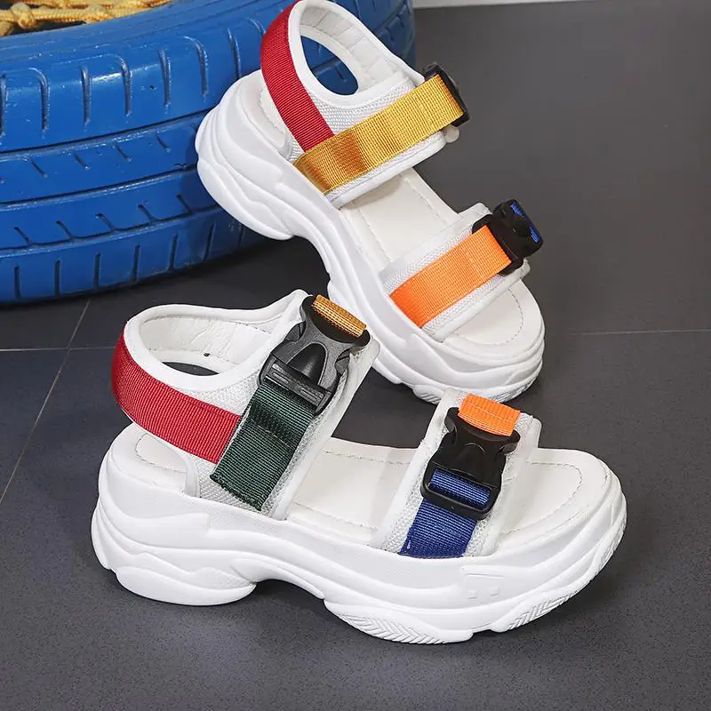 Woman Sandals 2019 Summer Women Concise Platform Casual Shoes Woman Fashion Thick Bottom Wedges Sandals