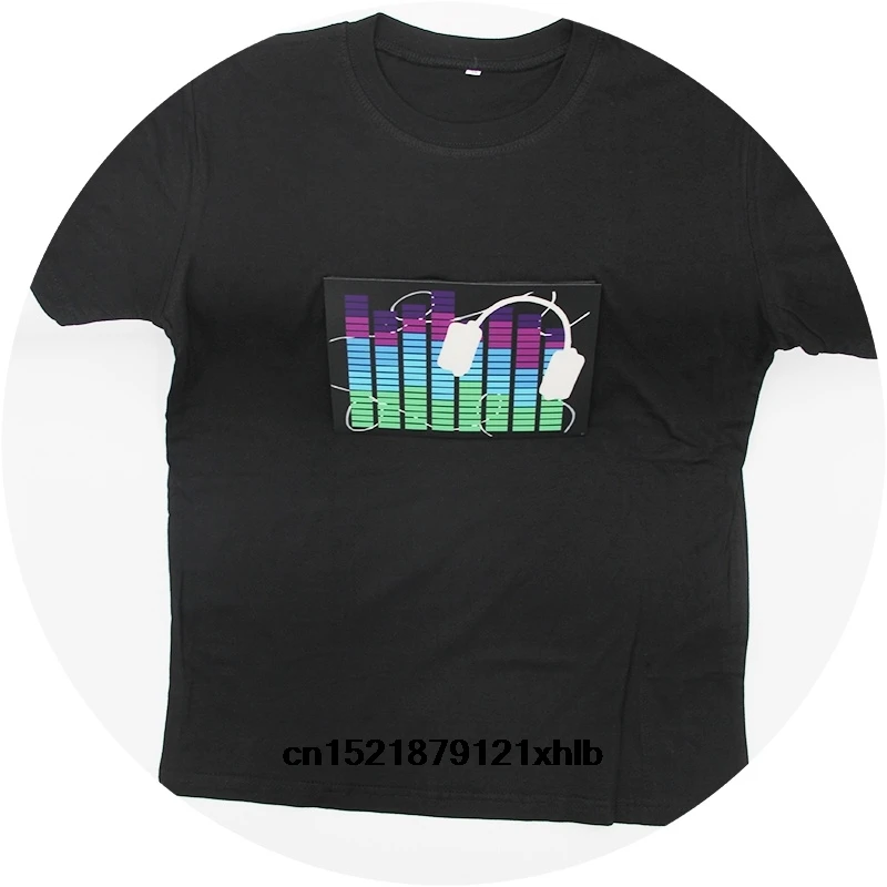 

Men t shirt Super Brightness Sound Activated Washable 4AAA Driver Party Disco Concert Led Light Up t-shirt women