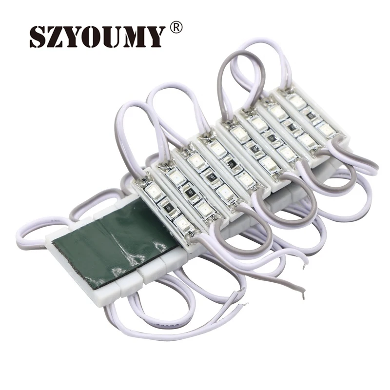 SZYOUMY 200 шт. DC12V SMD 2835 2 светодиодных модуля белый/теплый белый IP65 Водонепроницаемый