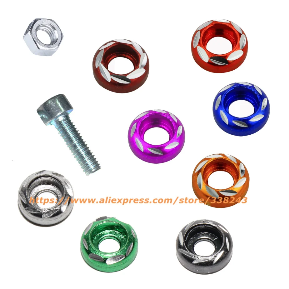 

M6 Colorful Screws Motorcycle Modification Scooter Decorate Motocross Refit Installation Aluminum Alloy LS-CS 10 set