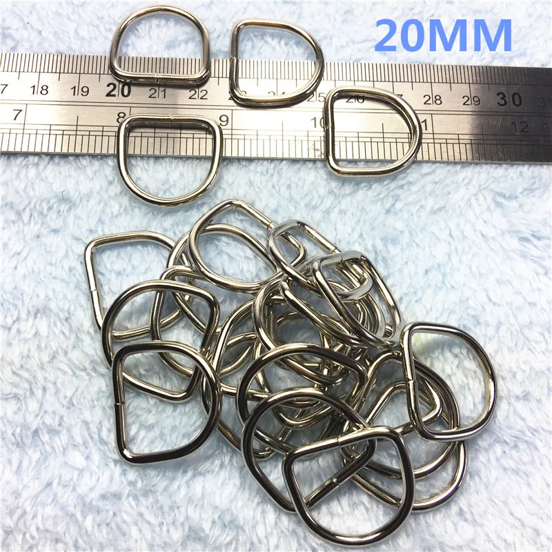 20MM      SILVER Nickle Plated Dee Ring D Ring for Webbing Strapping_