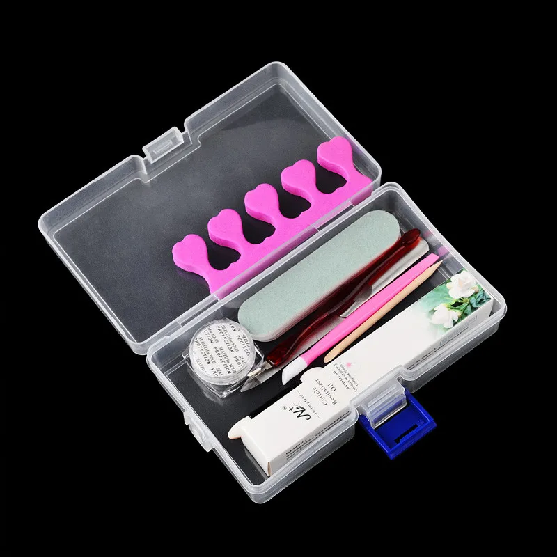 

New 1PC Plastic Nail Tool Decorations Empty Storage Case Box Beauty Makeup Storage Box Cosmetic Plastic Organizer Case