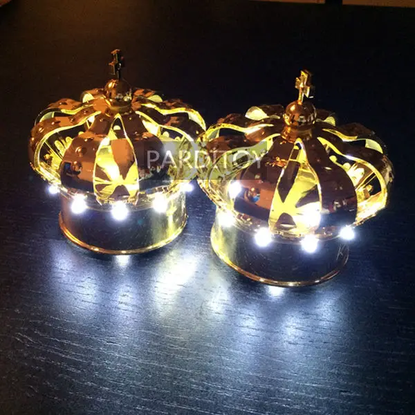 

Nightclub champagne bottle led light crown bottle caps gold color 6pcs/lot