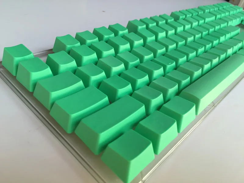 Боковая печать пустой 108 ANSI раскладка Толстая PBT Keycap красный желтый зеленый для OEM Cherry MX переключатели Механическая игровая клавиатура - Цвет: Зеленый