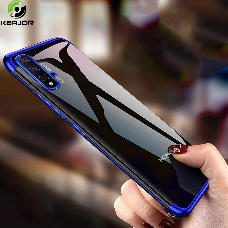 

Case For Huawei Honor 20 Pro Case Luxury Clear Transparent Plating Cover TPU Soft Bumper For Honor 20Pro 20 Lite 20i Cover Funda