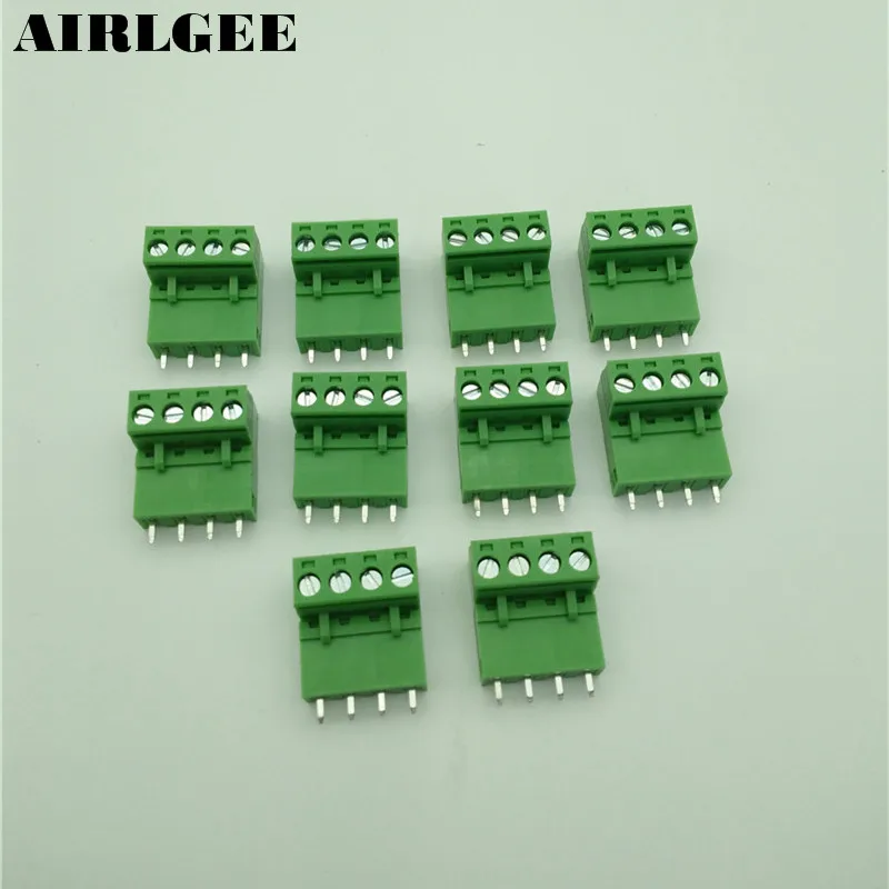 10 шт. 300 в А 5 08 мм Шаг 4-контактный 4-позиционный разъем PCB винтовой клеммный блок