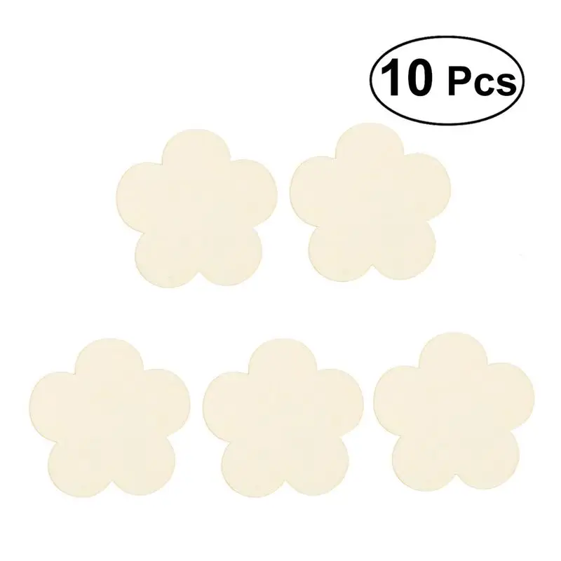

10 Pcs Unfinished Plum Flower Shape Wood Cutout Chips for Board Game Pieces Arts Crafts Projects Ornaments