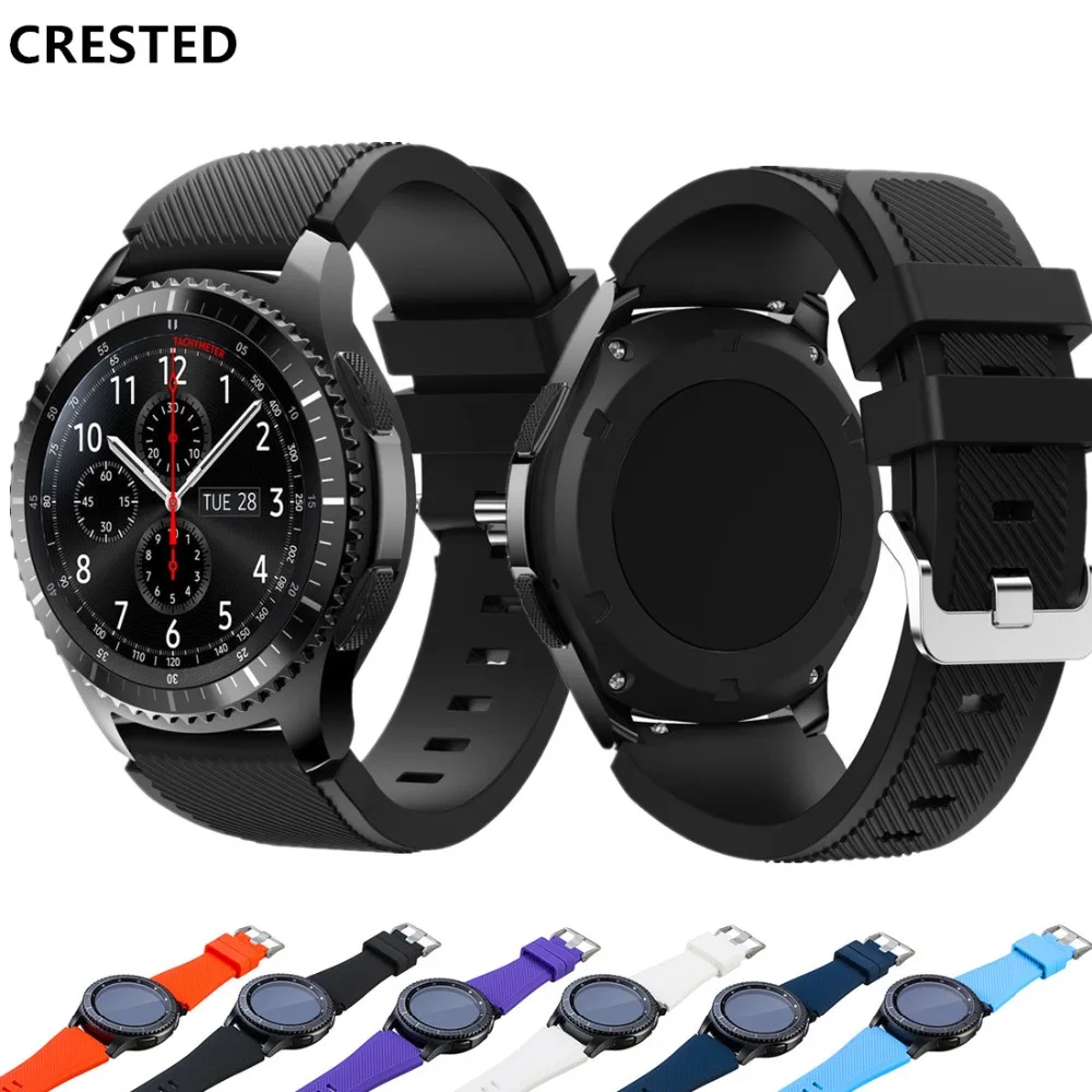 

Lerxiuer Gear S3 Frontier Strap For Samsung Galaxy watch 46mm 22mm watch band correa silicone bracelet amazfit Smartwatch band