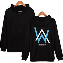 Popular Alan Walker Singer Hooded Sweatshirts Men Zipper Hoodies Winter Funny Hoodies Men Hip Hop Famous Electronic Music Clothe