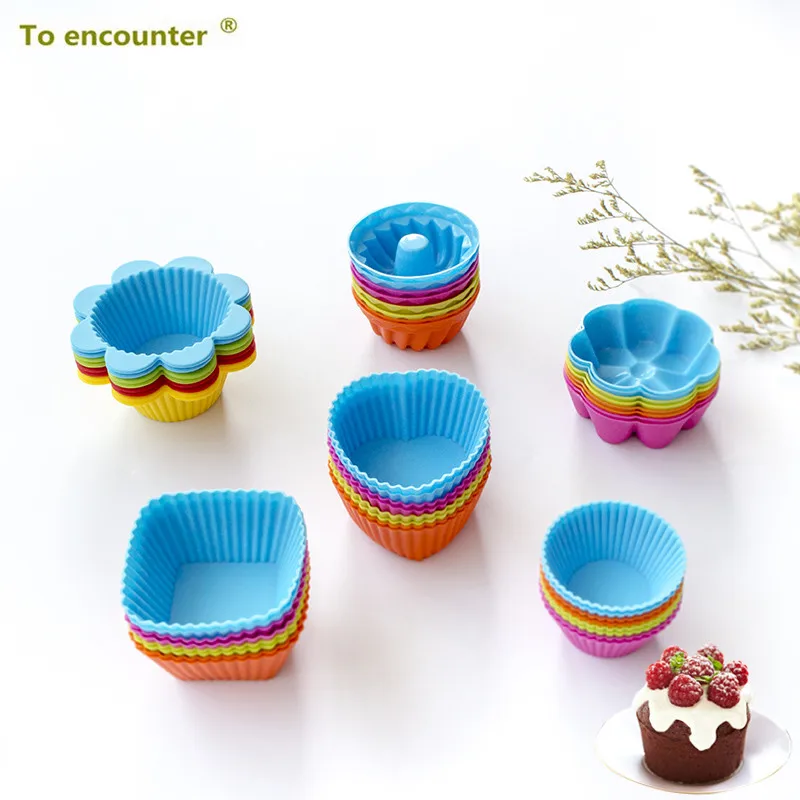 24 48 шт. несколько фигур 3D торт силиконовые чашки Muffin кекс формы для выпечки