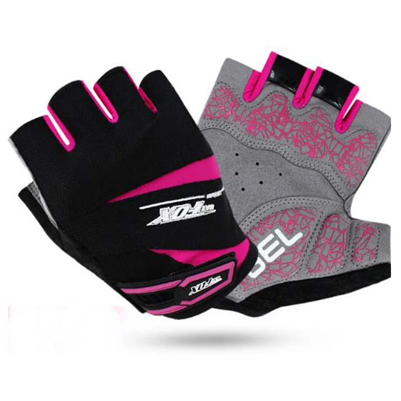 BATFOX 2017 الساخن بيع للجنسين الصيف الدراجات نصف قفازات أصابع مكافحة للانزلاق الطريق Mtb الدراجة تنفس المضادة للصدمة دراجة هوائية للرياضة قفازات