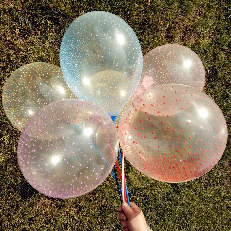 15 pcs/lot Filled Balloons Foam Magic Colorful bubble dots Ball Baby