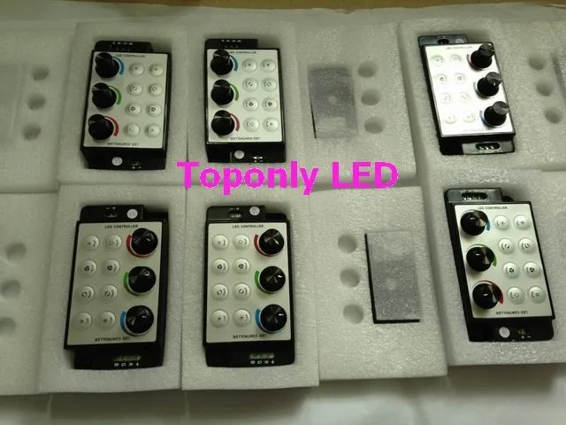 

DC12/24V 216/432w knob dimmers rgb led remote controller matched with 8-keys rf remote control panel 10pcs/lot promotion