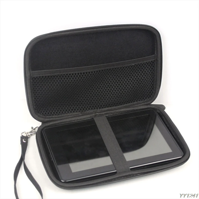  7 zoll PU Hard Shell Leder Tragen Tasche Zipper Pouch Hülle Tasche Sat Nav Navigation GPS Halter Ta
