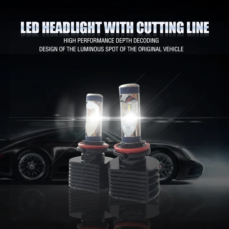 

1 Set High Quality LED Headlight Bulbs with Canbus LED Lamps 40w 8000lumen LED Front Lighted Bulbs Low beam H11