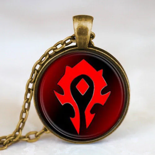 Круглое ожерелье с подвеской в стиле стимпанк WoW World of Warcraft Hearthstone стеклянная
