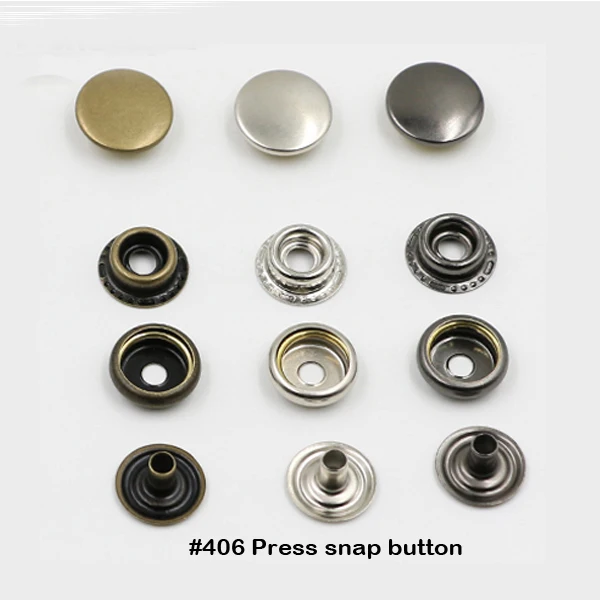 Wholesale Free shipping 120sets/lot 12.5mm part brass metal button snap