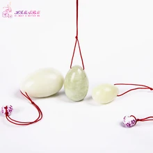 Wholesale natural jade egg for Kegel Exercise 3pcs in one sets jade egg pelvic floor muscles vaginal exercise jade eggs jade yoni egg of 3pcs nephrite jade eggs for women kegel exercise for jade massage