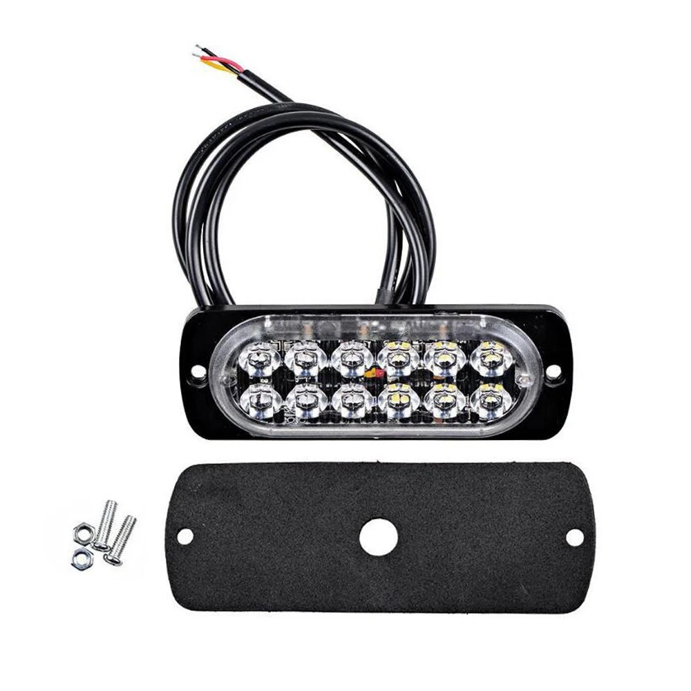 castaleca car lights 2X Side marker strobe lights 12 LED Ultra-thin Emergency warning Light 19 flash patterns 12V-24V Waterproof castaleca car lights 2X Side marker strobe lights 12 LED Ultra-thin Emergency warning Light 19 flash patterns 12V-24V Waterproof