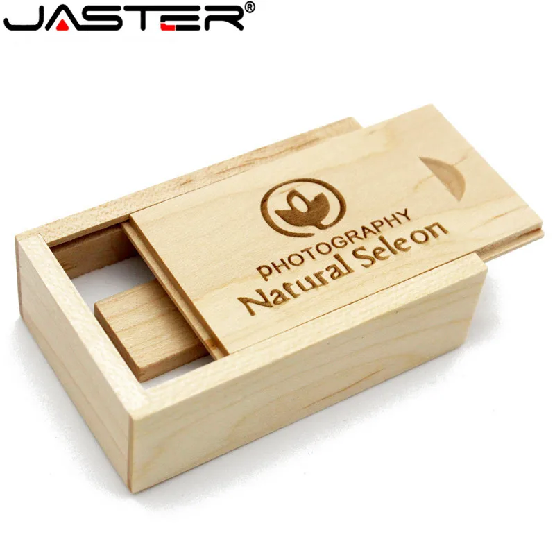 JASTER деревянный бамбук+ коробка USB флэш-накопитель Флешка 64 ГБ 16 ГБ 32 ГБ карта памяти USB creativo персональный подарок(более 10 шт бесплатный логотип