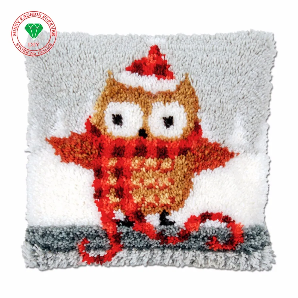 Christmas decoration Latch Hook Cushion Kits DIY Needlework Crocheting