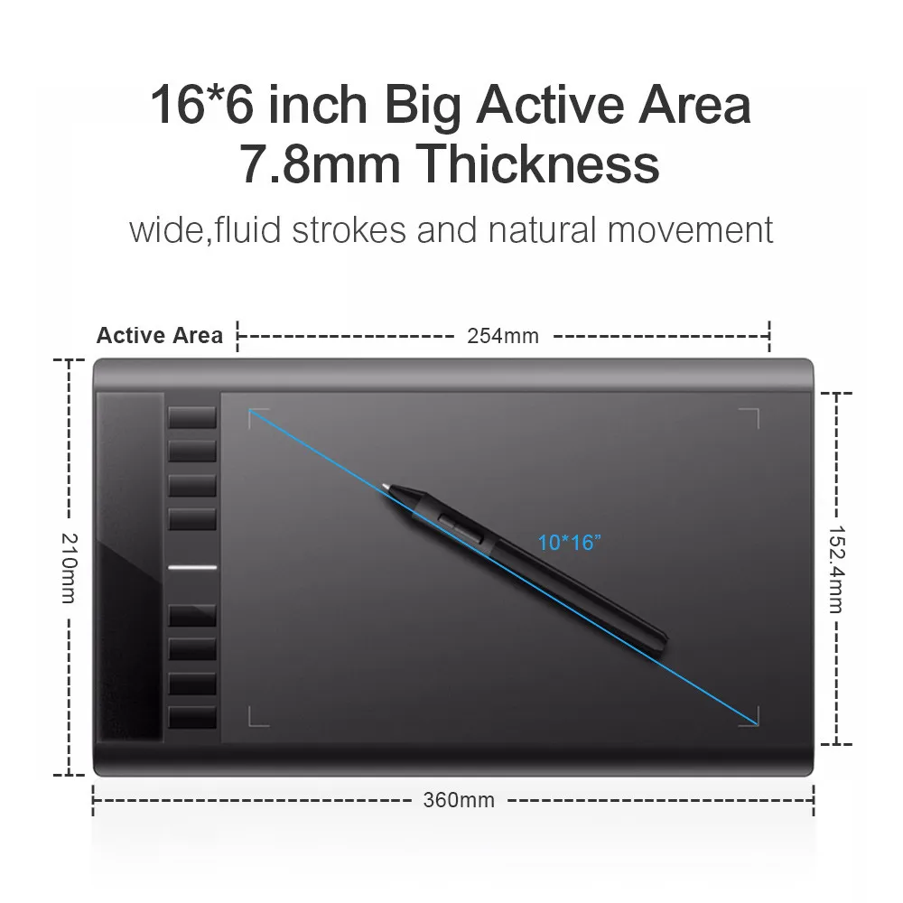 Цифровые планшеты для рисования 10x6 дюймов Ugee M708 V2 графический планшет для компьютерного инструмента для рисования PS доска для рисования подарок для детей