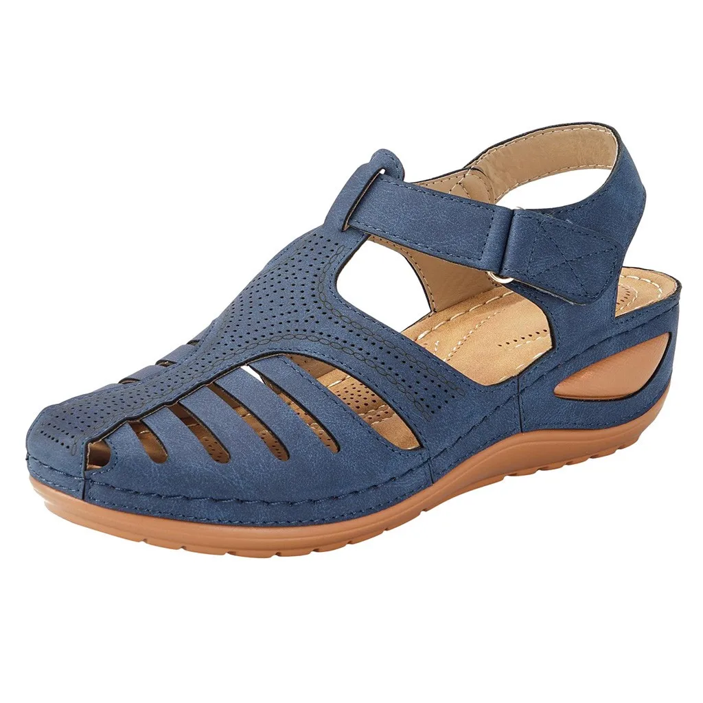 SAGACE/удобные женские сандалии с круглым носком; обувь на мягкой подошве; летняя модная повседневная обувь на липучке; 1 июля