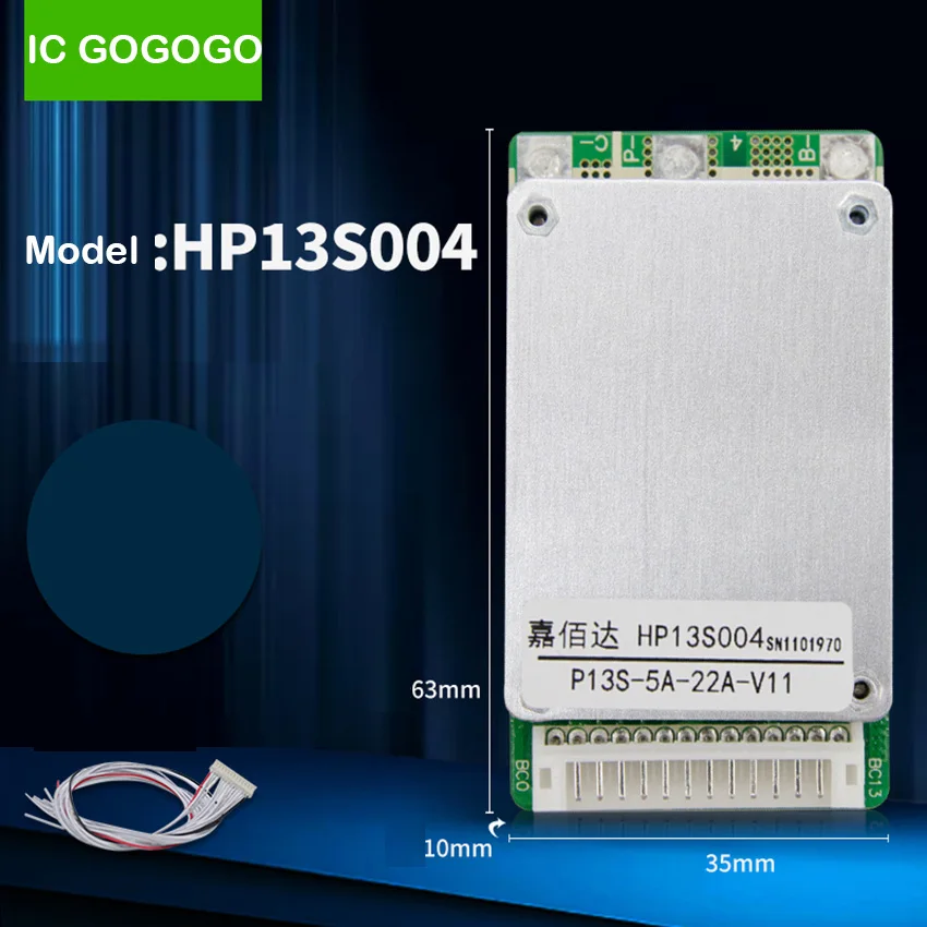 Защитная плата 7S 10S 13S Li Ion Lipo для литиевых батарей 36 в 24 48 22 А низкий заряд разряд PCB