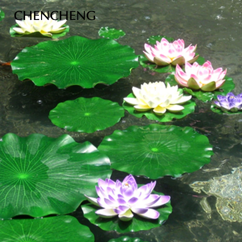 CHENCHENG 1 шт. искусственная лилия лотоса плавающий цветок аквариум растительное