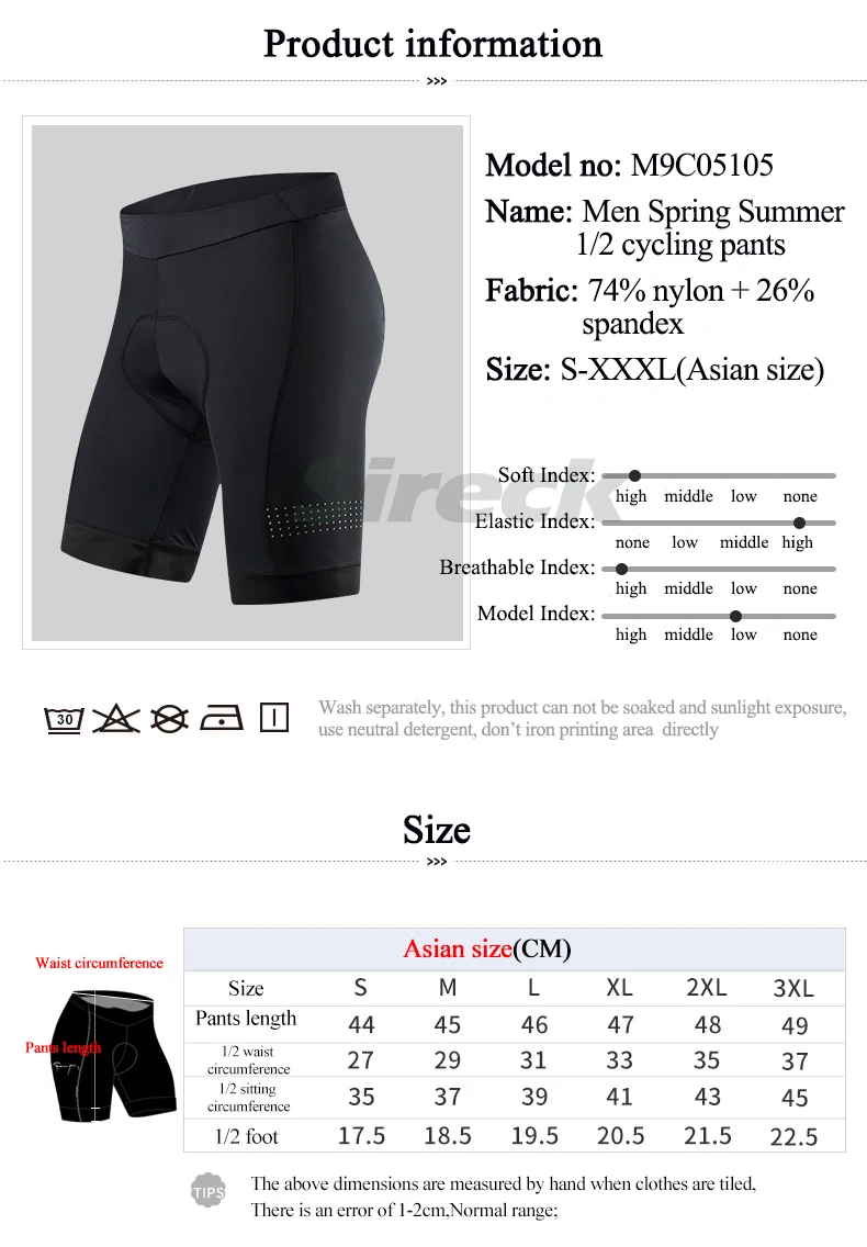 Santic Cycling Shorts 4D Sponge Pad Men Road Bike Shorts Pro Team Breathable Quick-dry MTB Bicycle Shorts Bermuda Ciclismo