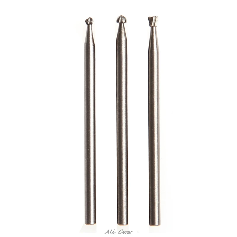3Pcs HSS Routing Router Grinding Bits 2.35mm For Rotary Tool Dremel Bosch