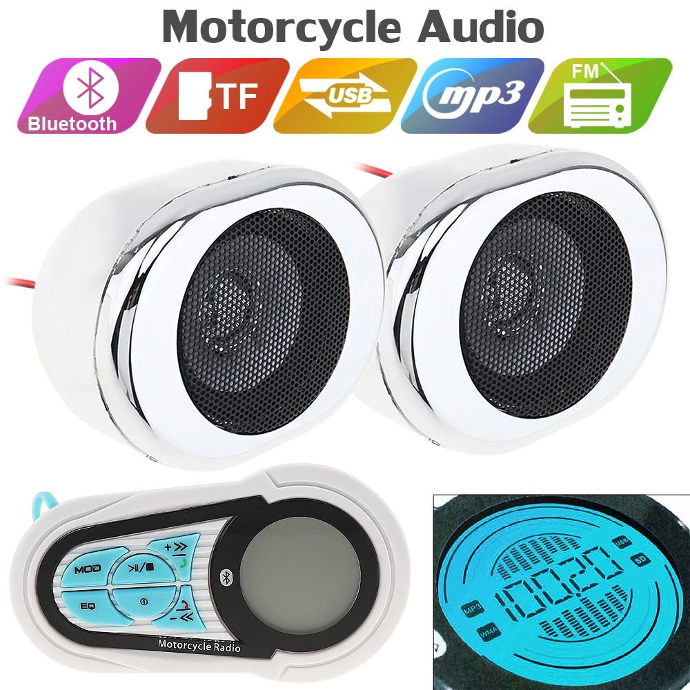 Дешевый 30 Вт мотоцикл Противоугонный Bluetooth MP3 динамик fm радио и USB TF для мотоцикла мотоцикл и трехколесная электрический автомобиль