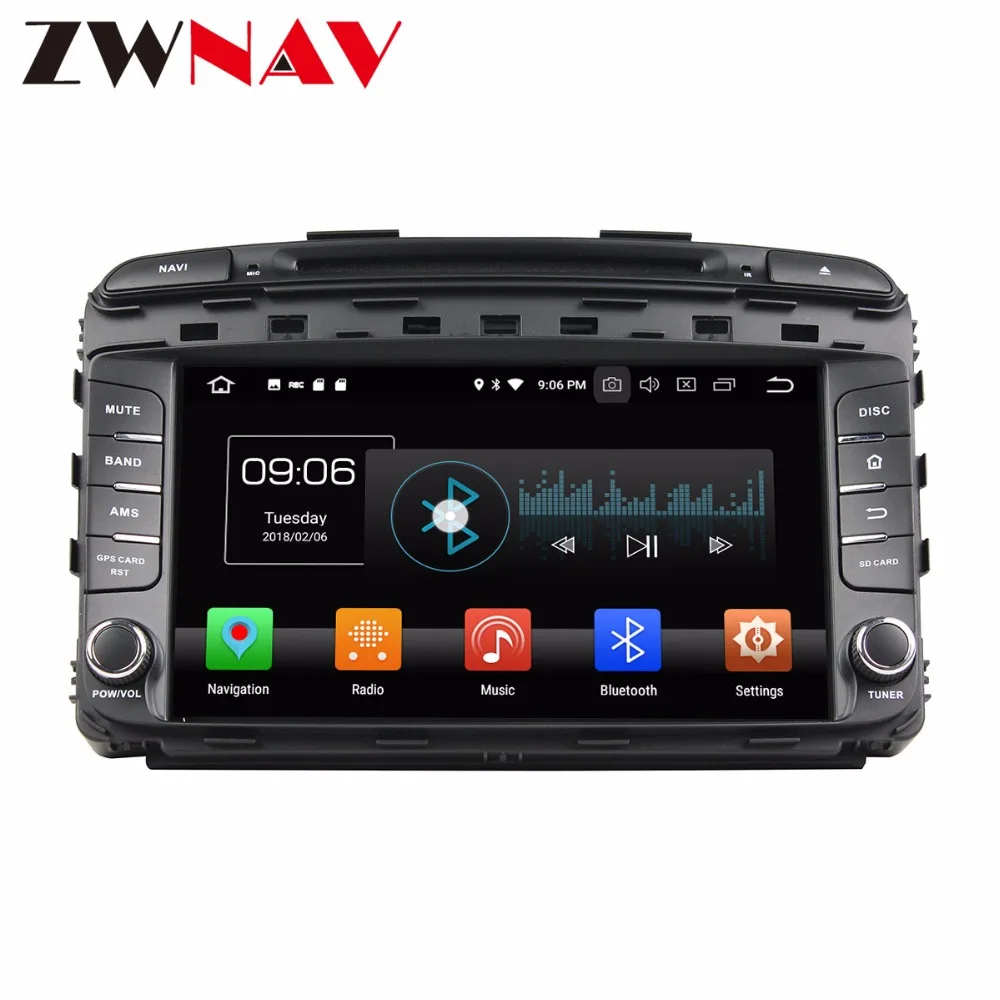Top IPS Screen Android 8.0 4+32G Car multimedia Player head unit For Kia SORENTO 2015 GPS Navigation Radio Free Maps auto stereo BT 1
