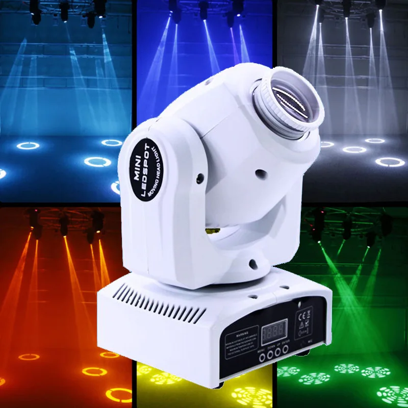 Высокая яркость мини движущийся головной свет белый чехол 30 Вт DMX Cree LED Gobo