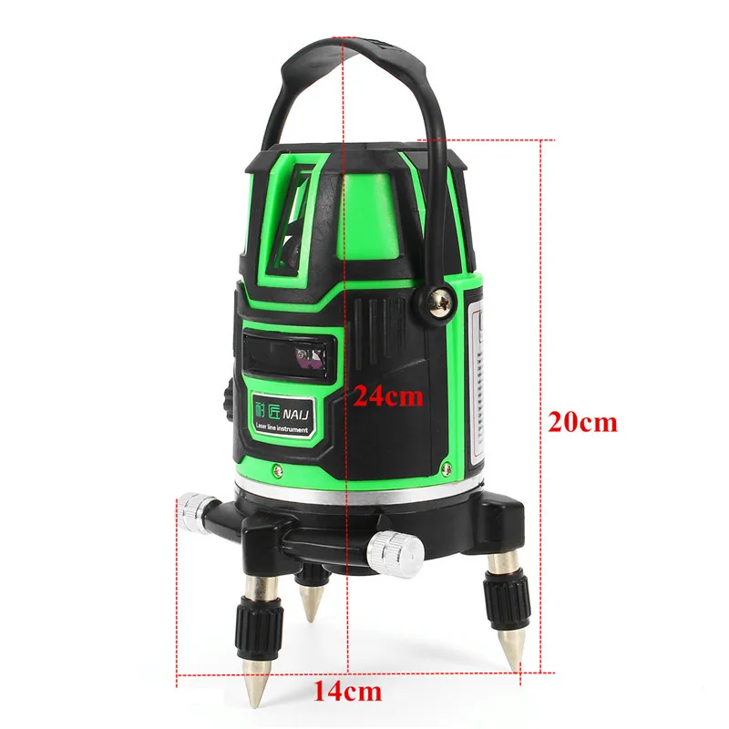 2/3/5 Cross Lines Indoor/Outdoor Green Laser Level Self-Leveling 360 Rotary Measure Tool Set US Plug Radius Alternating Direct 2/3/5 Cross Lines Indoor/Outdoor Green Laser Level Self-Leveling 360 Rotary Measure Tool Set US Plug Radius Alternating Direct