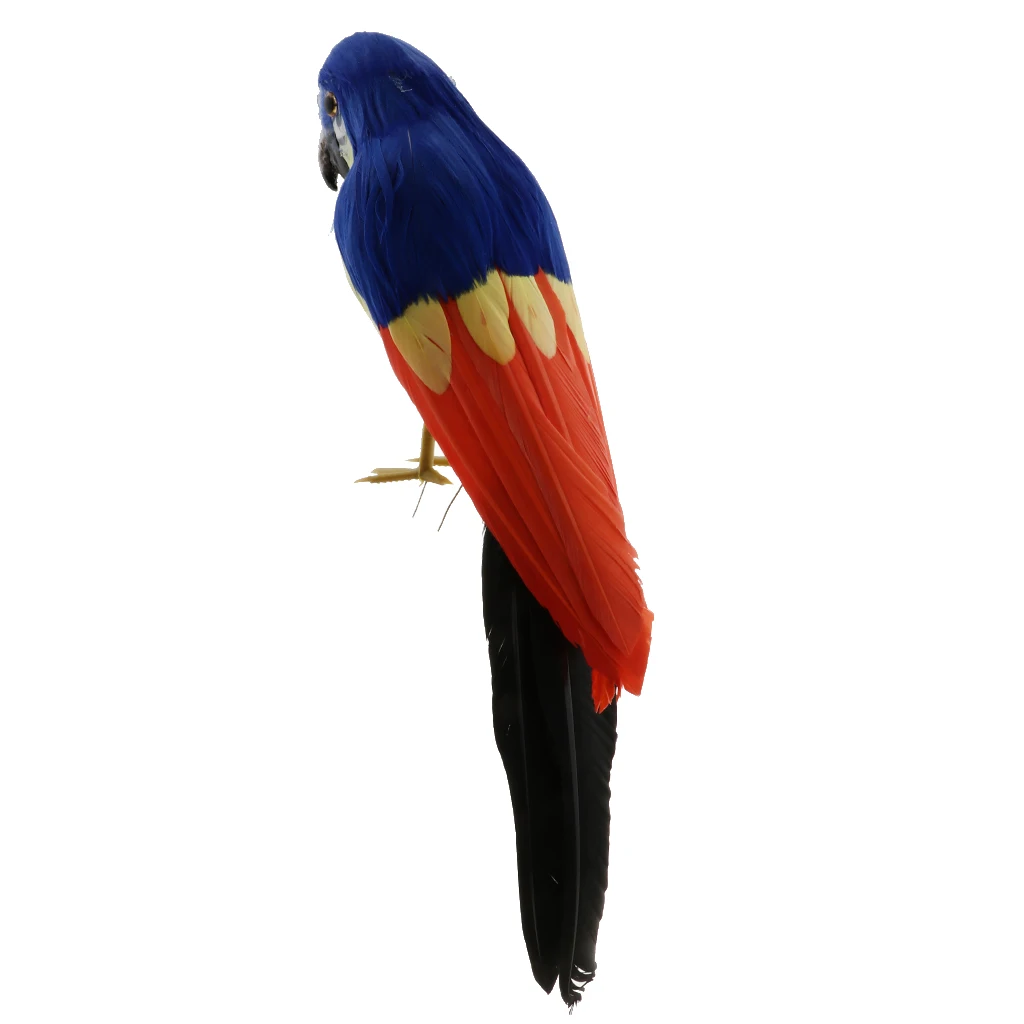 Simulation Parrot Model Artificial Feather Bird Animal Figurine Home Garden Sculptures Yard Law Ornament Decor Fancy Dress Party
