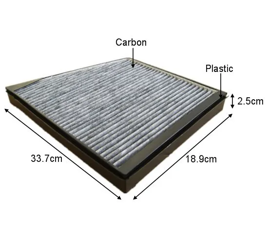 CUK3172 магазин при фабрике 2118300018 высококачественный черный Угольный воздушный фильтр в салон автомобиля для MERCEDES-BENZ 337*189*25 мм