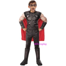 New Thor Avengers Endgame Muscle Boys Costume Thor Cosplay Costume For Kids Superhero Costume Kids Halloween Costume For Kids new arrival child boys the avengers superhero muscle thor costume