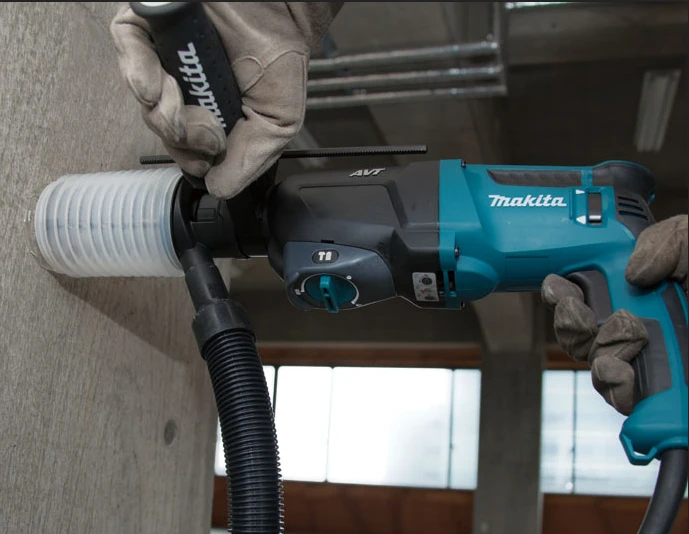 Перфоратор Makita HR2611F светильник AVT чрезвычайно низкая вибрация встроенный рабочий светильник Три функции 800 Вт 4, 600ipm 1200 об/мин