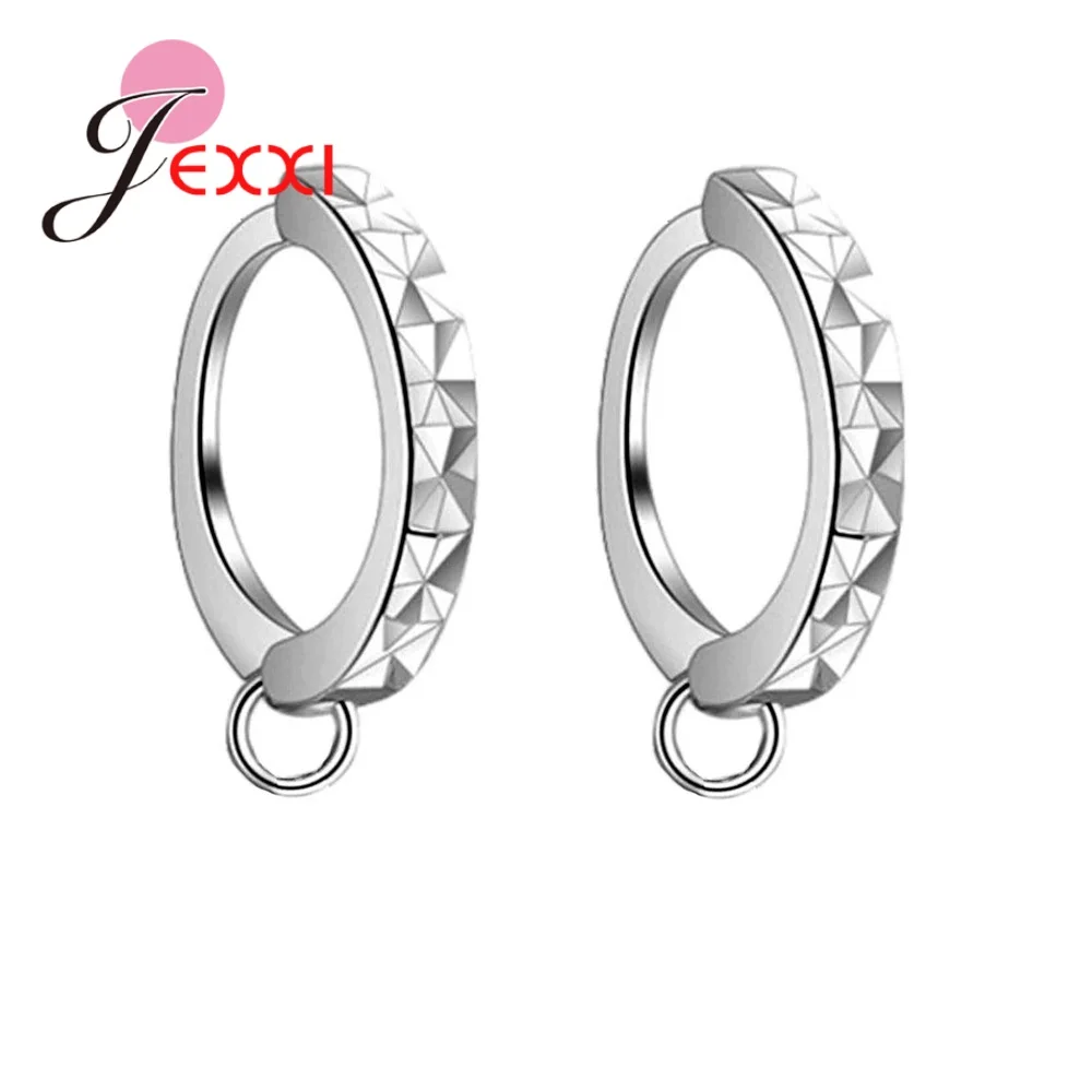 

Real 925 Sterling Silver Fashion Earring Hoop 10 Pairs Jewelry Making Accessories DIY Connector Findings High Quality