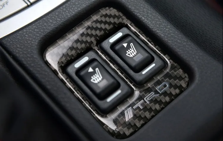 Интерьер автомобиля ремонт углеродного волокна сиденье Отопление декоративная рамка для кнопки TRD STI модификация отделка для Subaru BRZ Toyota 86