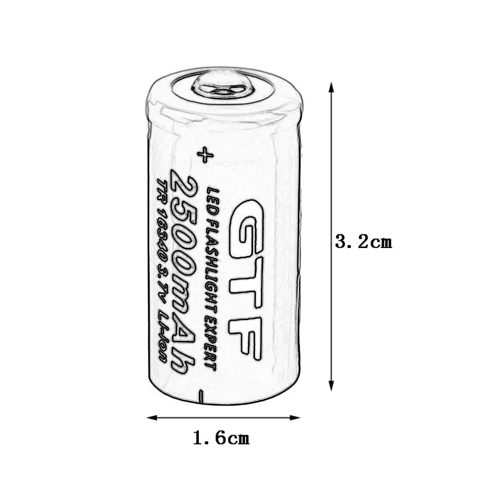 4 шт 3,7 V 2500mah 16340 аккумулятор CR123A литий-ионные аккумуляторы+ 1 шт EU/US 4,2 V 2A литий-ионный аккумулятор зарядное устройство AC100-240V