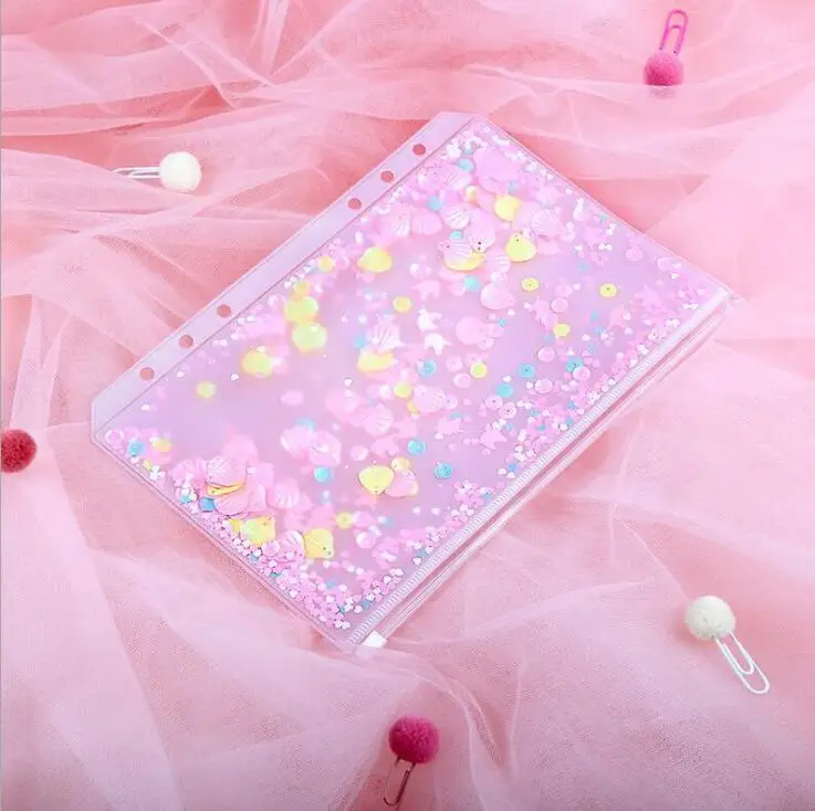 

A5 A6 Notebook Shake Card Storage Bag Spiral Notebook Planner Accessories Inside Pages School Korean Stationery