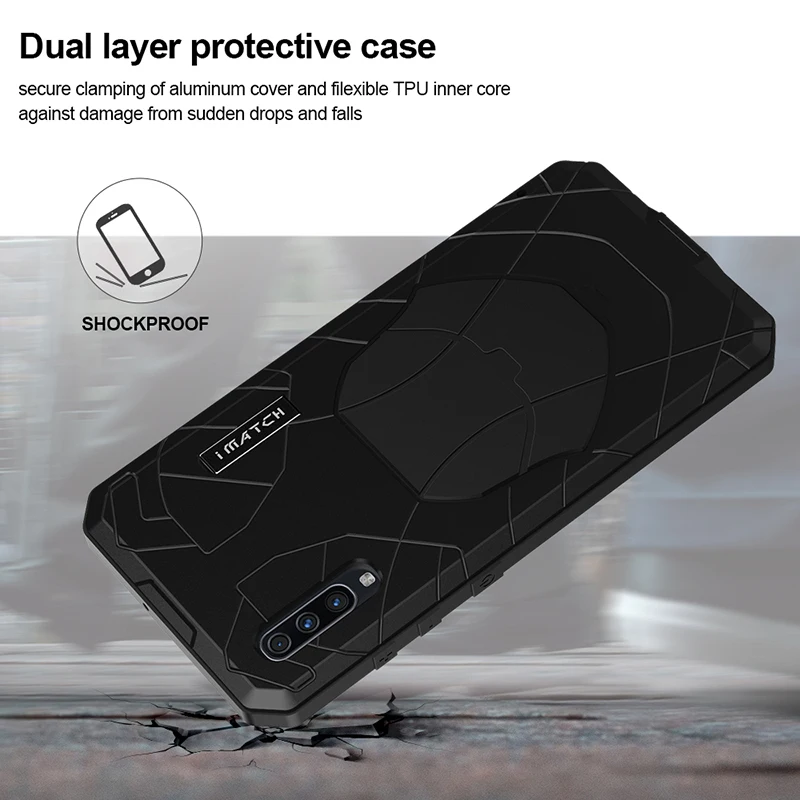 Дешево Для samsung Galaxy A70 A50 твердый корпус для телефона Алюминиевый металлический Закаленное стекло Защитная крышка для экрана сверхмощная защита A50 ...