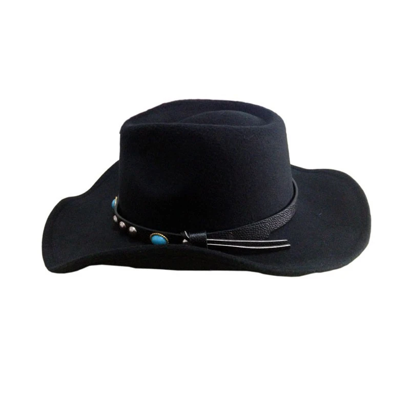 Высококачественные шерстяные мягкие шляпы головные уборы для мужчин и женщин Зимняя фетровая шляпа ковбойские шапки с поясом панама джаз шляпа-котелок из шерстяного войлока шляпа YY0395